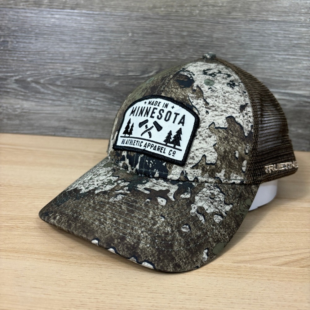 TrueTimber Hat Cap Snapback Brown Camo Minnesota GO Athletic Apparel Co Hunting